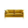 DREISITZER-SOFA Linara-Velluto 8 - Gelb, Holz/Textil (201/91/95cm)