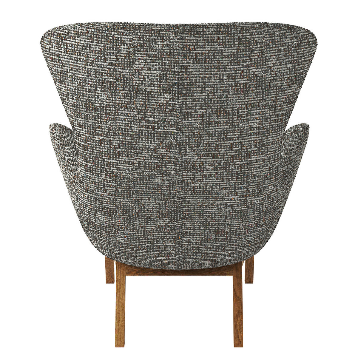 SESSEL mit Holzfüßen - Eichefarben/Grau, Eichenholz/Textil (84/99/96cm) - home24