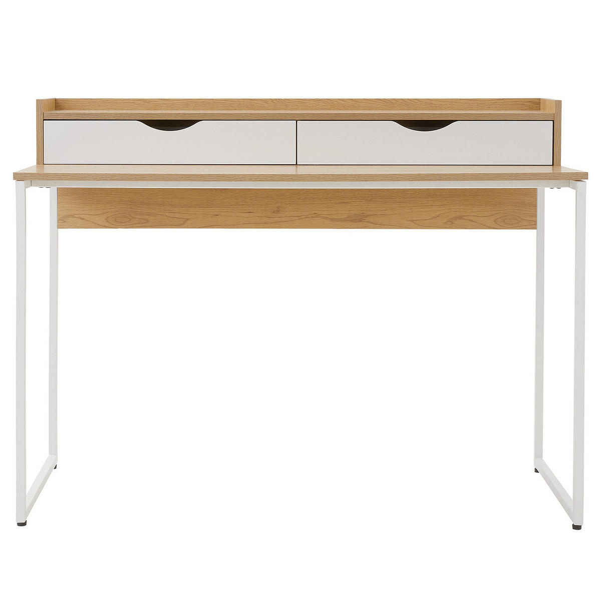 SCHREIBTISCH Modernist - Braun/Weiß, Holzwerkstoff (55/120/85cm) - Butlers