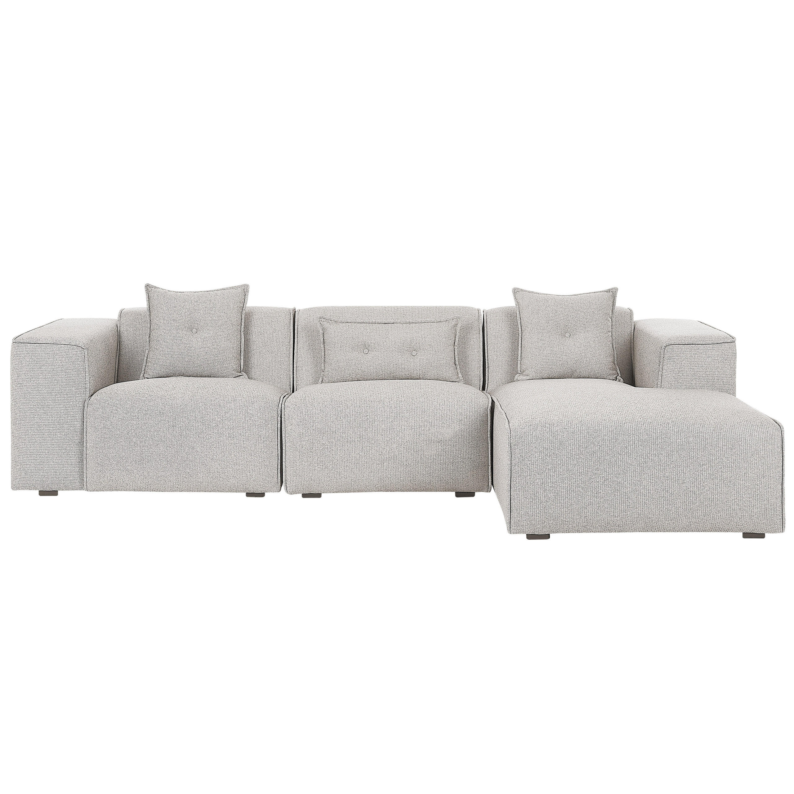 ECKSOFA Polsterbezug Hellbeige rechtsseitig Dolva - Beige, Textil (294/170cm) - Beliani