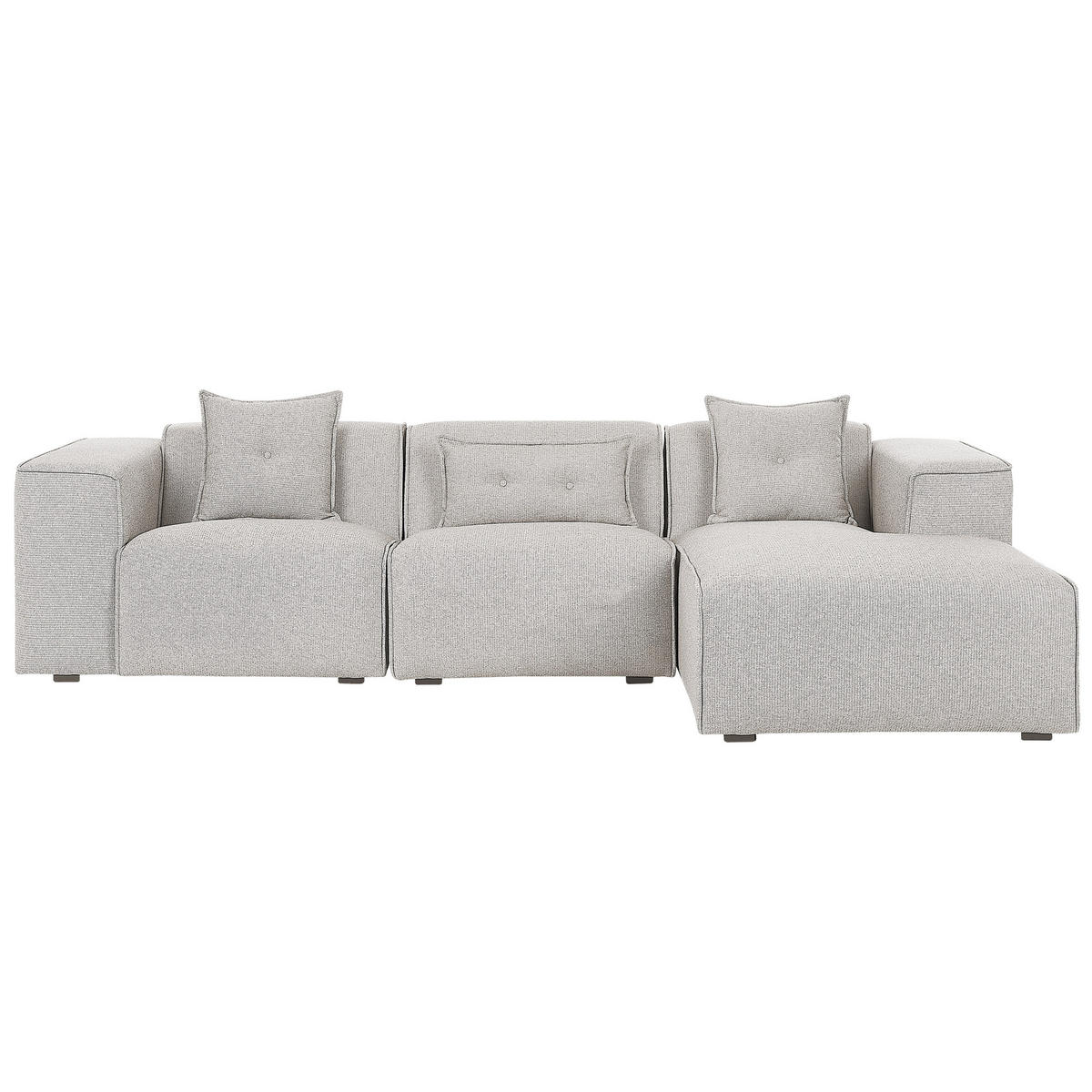 ECKSOFA Polsterbezug Hellbeige rechtsseitig Dolva - Beige, Textil (294/170cm) - Beliani
