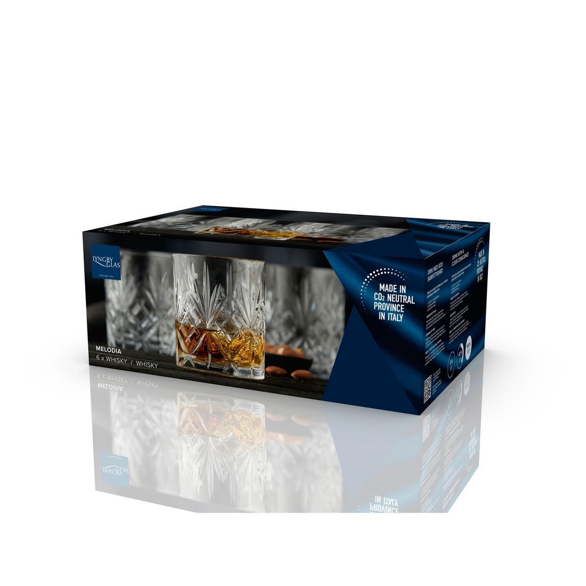 WHISKYGLAS Melodia 6er Set, Kristallglas, Klar, 310 ml - Transparent, Glas (0.31L) - Lyngby Glas