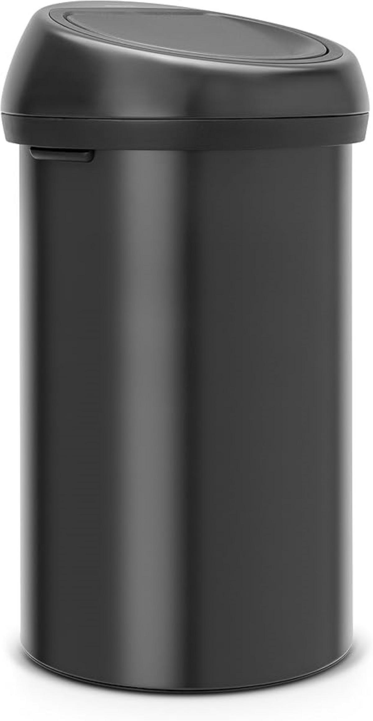 MÜLLEIMER Mit Soft Touch Öffnung 60 Liter 71 x 40 x 40 cm Metall Matt Schwarz - Schwarz, Metall (40/71/40cm) - PROREGAL