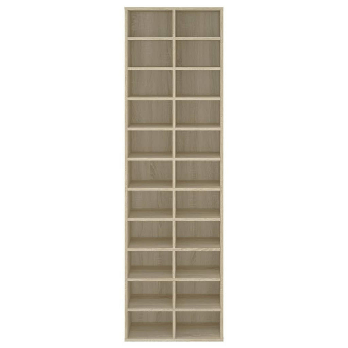SCHUHSCHRANK Sonoma-Eiche 54/34/183 Cm Holzwerkstoff - Sonoma Eiche, Holz/Holzwerkstoff (34/183/54cm) - vidaXL