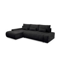 ECKSOFA Ivana 3 Sitzplätze Schwarz - Schwarz, Holz (265/172cm) - Petits-meubles