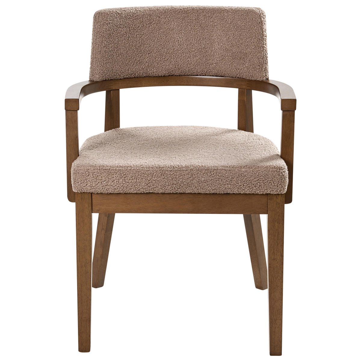 ESSZIMMERSTUHL 2er-Set Beige Taupe - Beige/Dunkelbraun, Textil (59/82/56cm) - Beliani