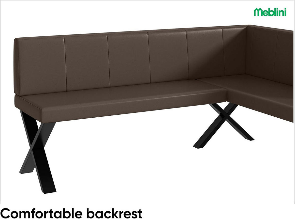 ECKBANK PETER_X - Braun, Leder (128/168cm) - Meblini