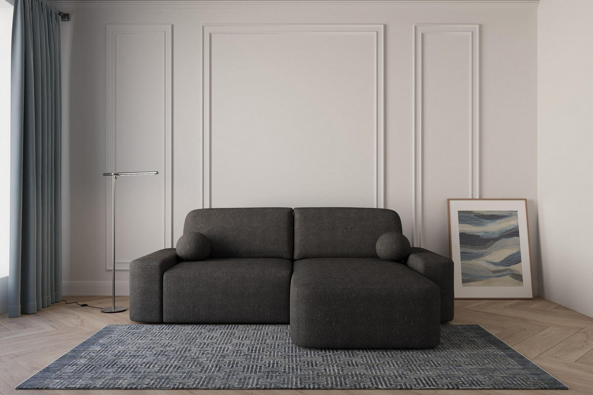 ECKSOFA - Universale Ecksofa Lisbon - Schwarz (Anthology 19) - Schwarz, Holzwerkstoff (270/180cm) - Möblo