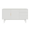 SIDEBOARD Viviaro Weiß 154 cm - Goldfarben/Weiß, Holz/Holzwerkstoff (154/82/39cm) - Selsey