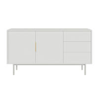 SIDEBOARD Viviaro Weiß 154 cm - Goldfarben/Weiß, Holz/Holzwerkstoff (154/82/39cm) - Selsey