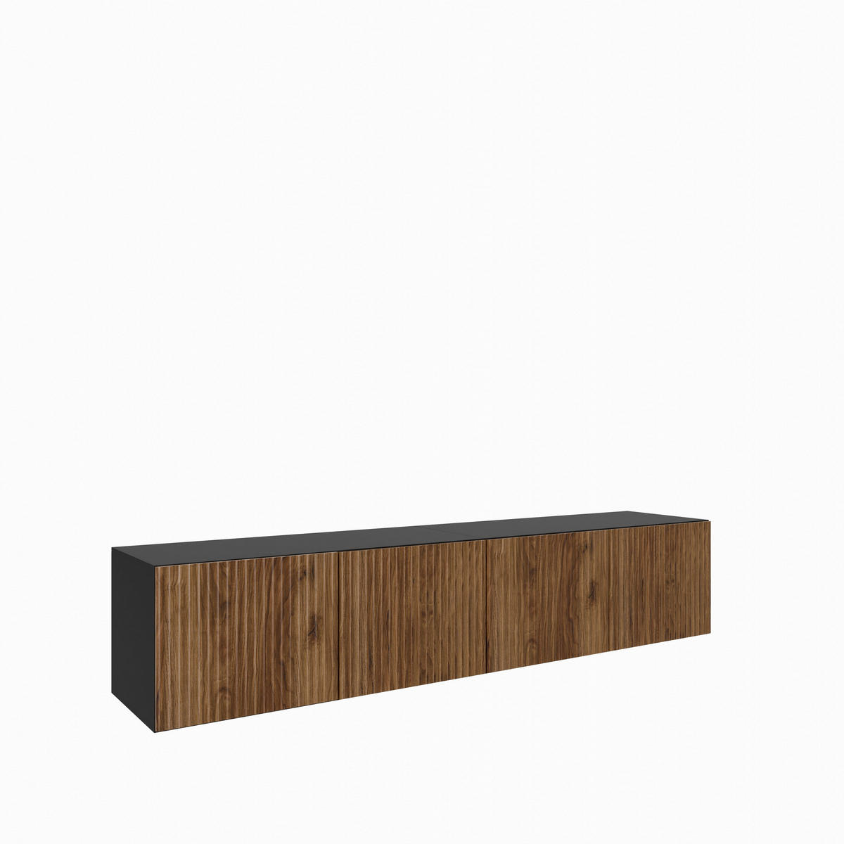 LOWBOARD VAREN 200/41/40 cm, Hängender TV-Schrank Schwarz / Eichefarben - Eichefarben/Schwarz, Holzwerkstoff (200/41/40cm) - MASSENO