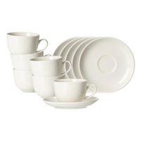 KAFFEETASSEN MIT UNTERTASSEN Casablanca weiß 200 ml 12er Set - Weiß, Keramik (1/1/1cm) - Ritzenhoff Breker