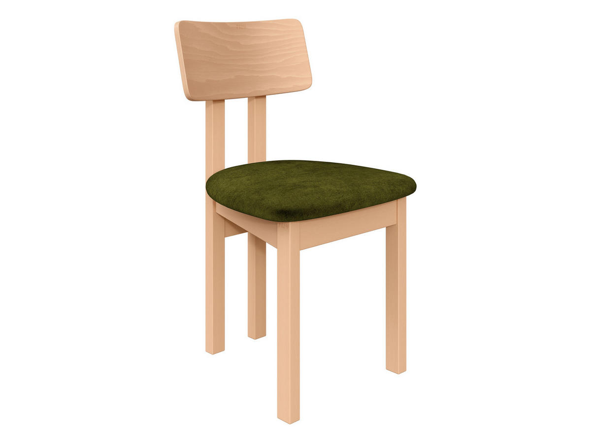 ESSZIMMERSTUHL Divo II - Eiche Artisan/Grün, Holz/Textil (47/85/48cm) - MIRJAN24