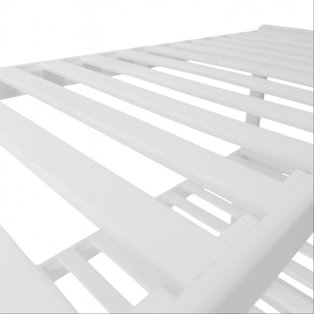 SCHUHREGAL Bambus Weiß 3 Ebenen 70/26/55 cm - Weiß, Holz (70/55/26cm) - Begryf