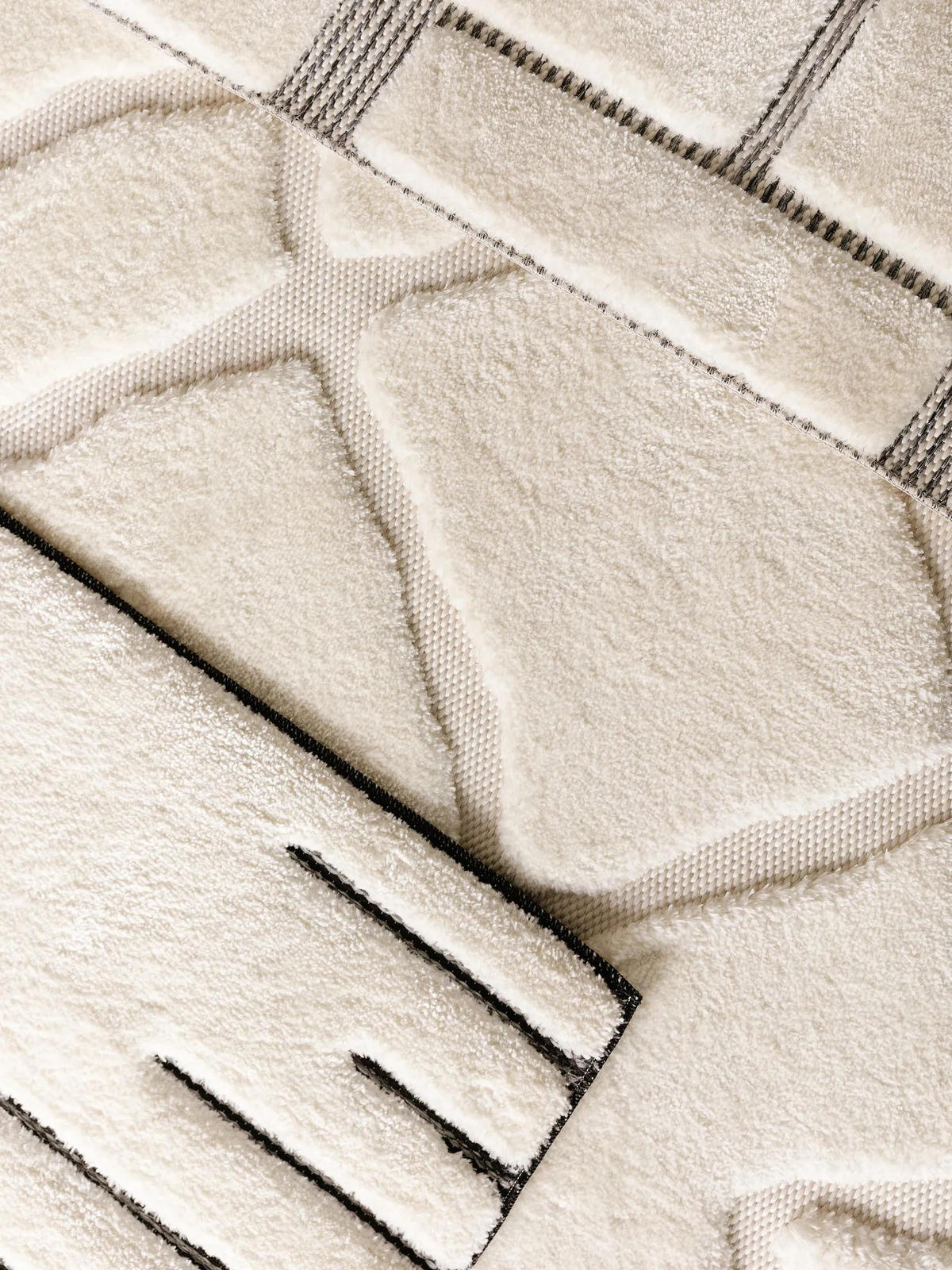 TEPPICH Elvy Cream/Grau 200x300 cm - Creme, Kunststoff (200/300cm) - benuta