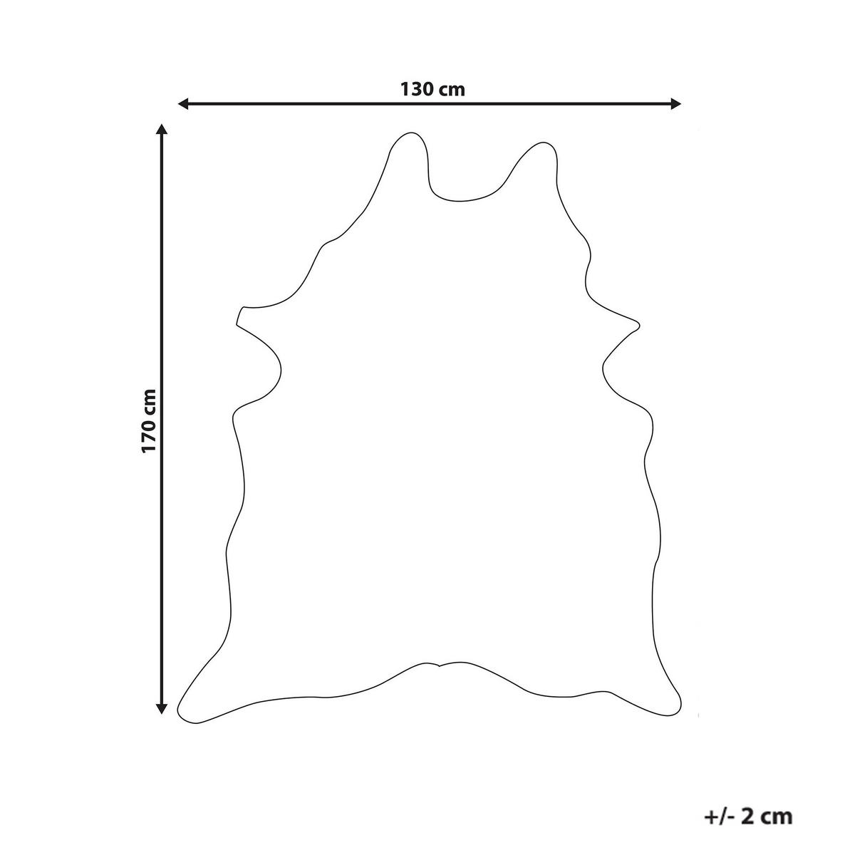 KUHFELL-TEPPICH Bogong 170/130 cm - Beige/Goldfarben, Textil (130/170cm) - Beliani