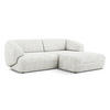 ECKSOFA rechts Strukturstoff Stoff Weiß - Beige/Schwarz, Kunststoff/Textil (230/98cm) - Makamii