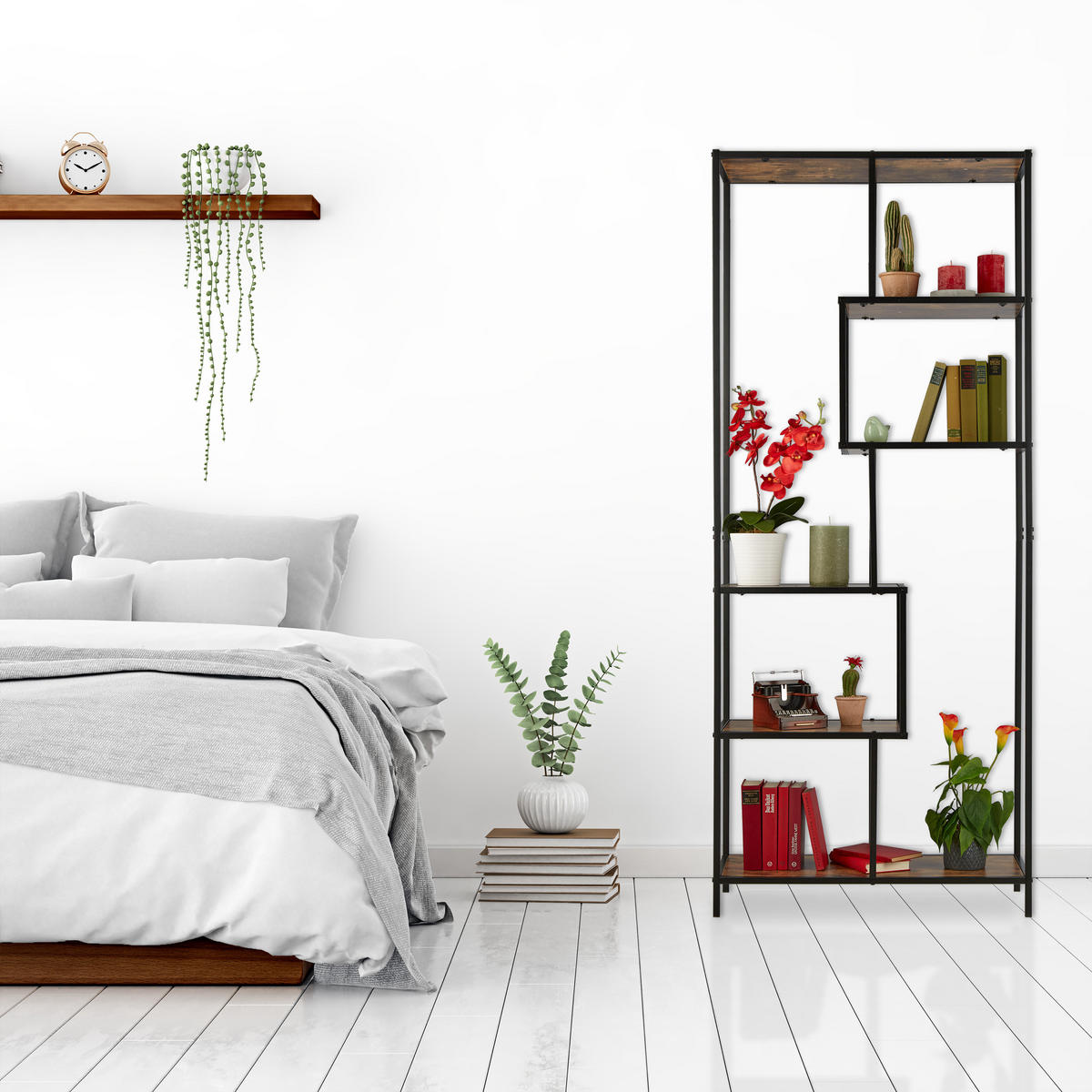 REGAL - Multicolor, Holzwerkstoff/Metall (78/186/33cm) - Relaxdays