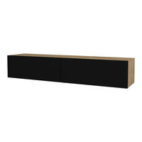 TV-ELEMENT Toivakka - Schwarz, Holzwerkstoff (135/25/31cm) - [en.casa]