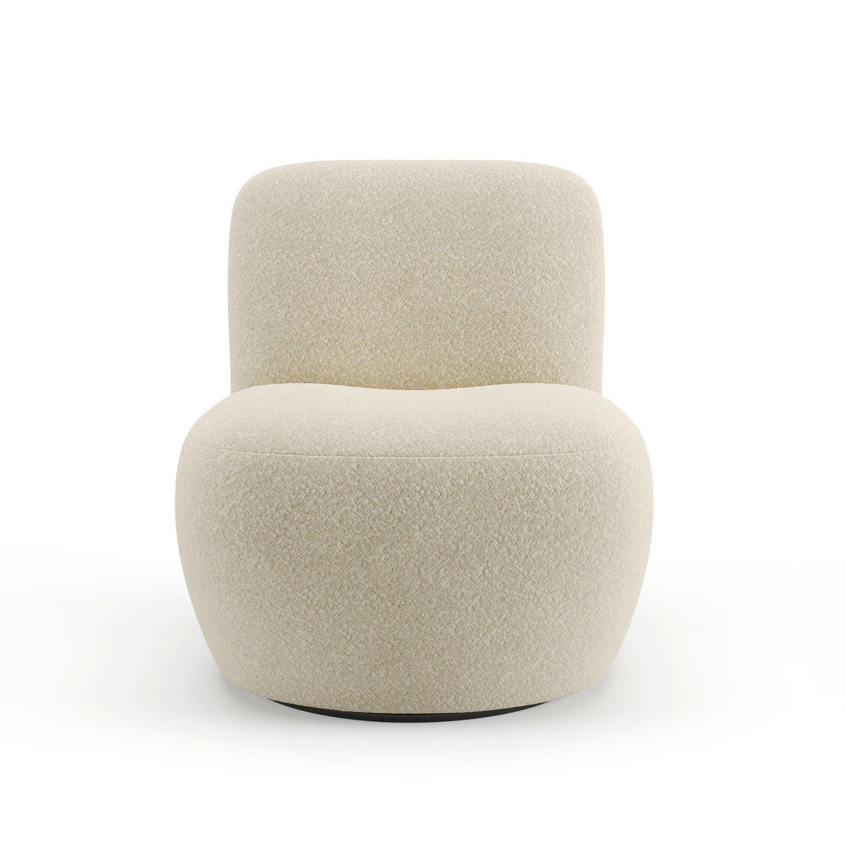 DREHSESSEL Stoff Bouclé beige - Beige, Textil (64/77/68cm) - Sia Home