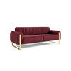 SOFA Valerie 3-sitzer - Rot, Holzwerkstoff/Textil (228/79/90cm) - Fun Möbel