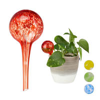 2XBEWÄSSERUNGSKUGEL - Rot, Glas (6/15/6cm) - Relaxdays