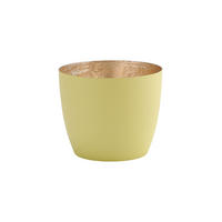 TEELICHTHALTER Madras M, Eisen, Pastellgelb, 8.5 cm - Gelb, Metall (11cm) - Gift Company