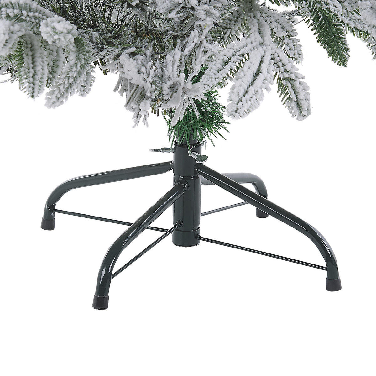 WEIHNACHTSBAUM 120 cm Weiß Bassie - Weiß, Kunststoff (120cm) - Beliani