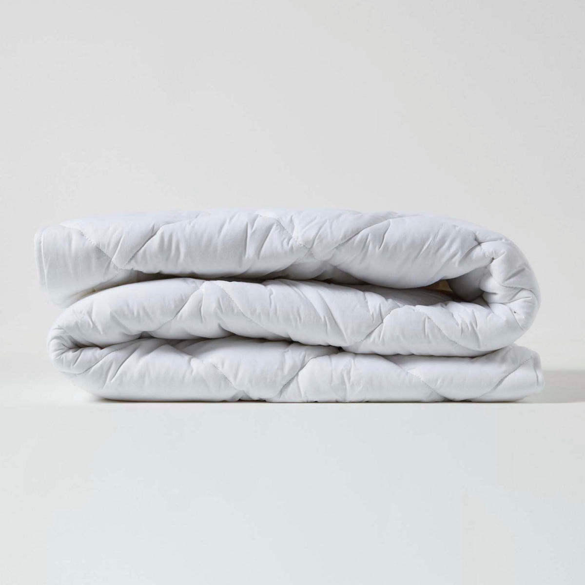 MATRATZENTOPPER Premium 160/200 cm, dicht gefüllte Baumwolle - Weiß, Textil (160/200cm) - Homescapes