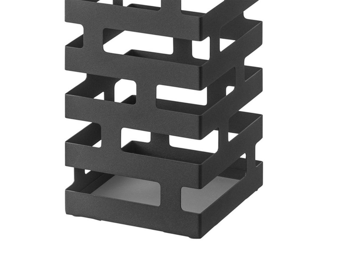 SCHIRMSTÄNDER Brick schwarz 15/43/15 cm - Schwarz, Metall (15/43/15cm) - Yamazaki