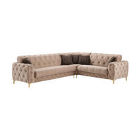 ECKSCHLAFSOFA Acelya Beige - Langer Schenkel Links - Beige, Holzwerkstoff/Kunststoff (315/245cm)