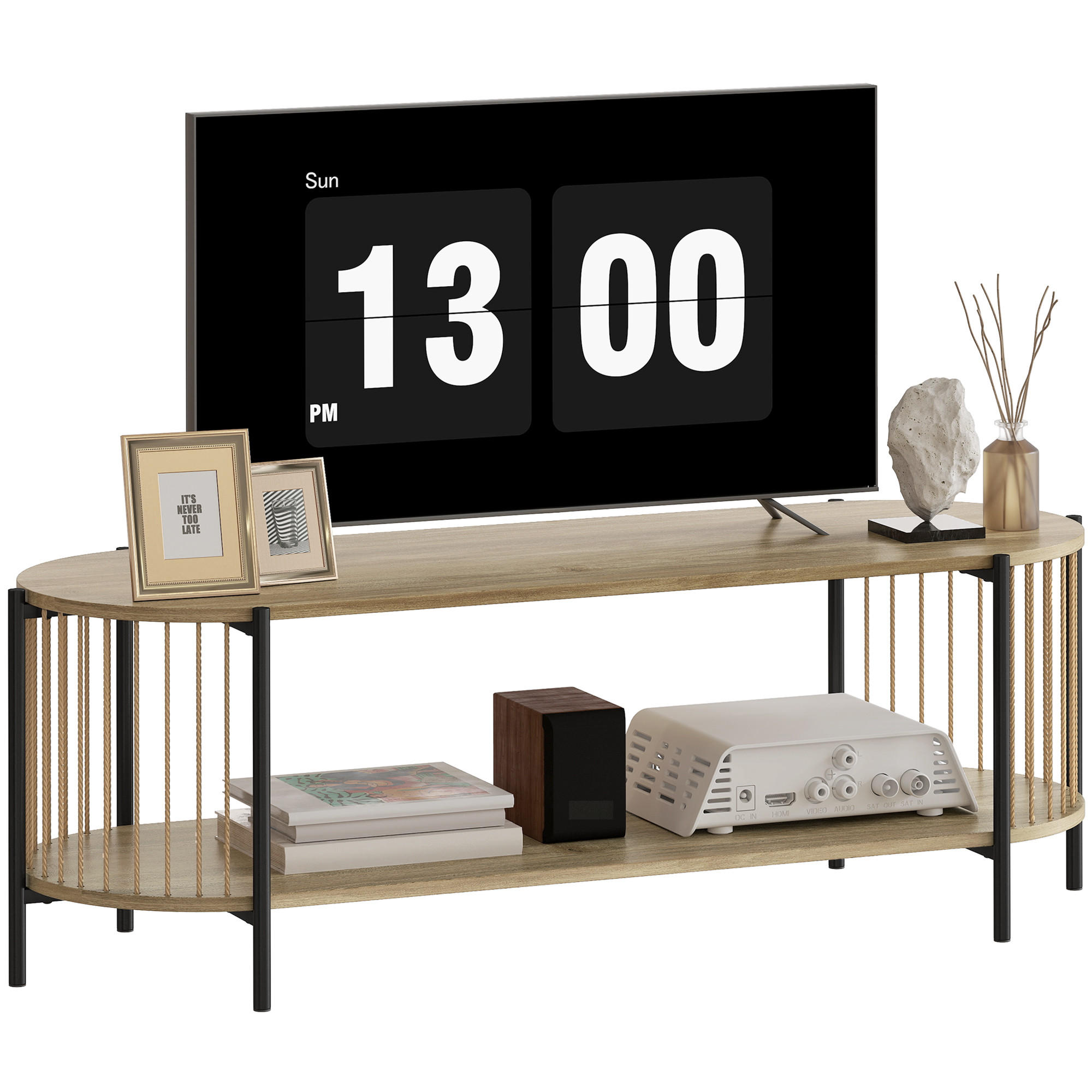 TV-MÖBEL Braun 1 Stück - Braun, Holzwerkstoff (124/41/43.5cm) - GiPP