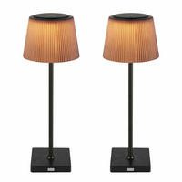LED AUSSENLEUCHTE Schwarz Touchdimmer 2x - Schwarz, Metall (13/13/38cm) - Globo Lighting