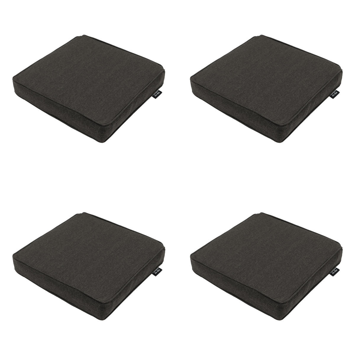 SITZKISSEN Canvas 40/40 cm 4er-Set - Grau, Textil (40/7/40cm) - Madison