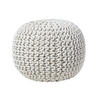 STRICK-POUF natur, 40/40/35 cm - Naturfarben, Textil (40/35/40cm) - Homescapes