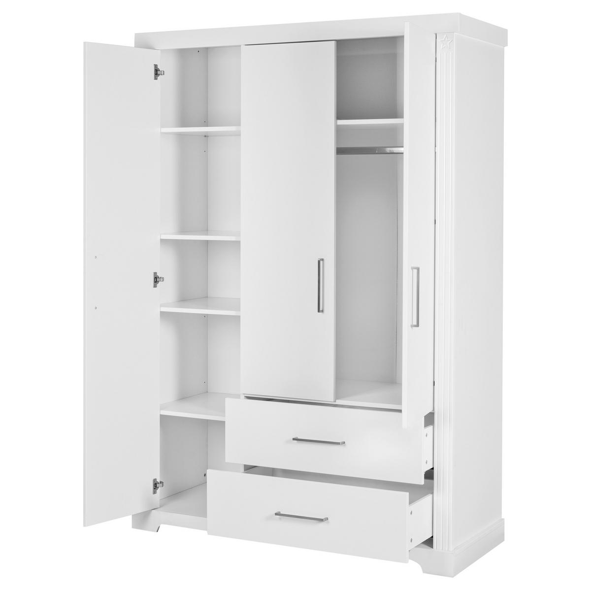 BABYZIMMER-SET Maxi 3-teilig - Weiß, Holzwerkstoff (78/83/143cm) - Roba