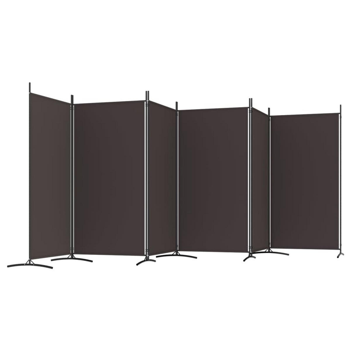 PARAVENT 6-teilig Braun 520/180 Cm Stoff - Braun, Textil (520/180/0.1cm) - vidaXL