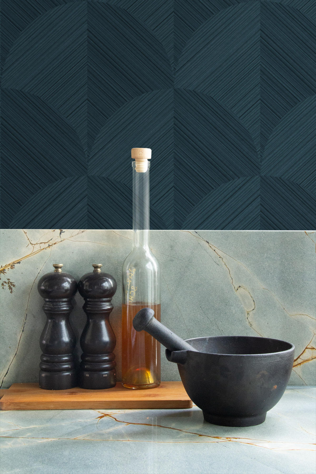 TAPETE 3D Muster 53 cm x 10.05 m - Blau, Papier (53/1000cm) - Origin Wallcoverings