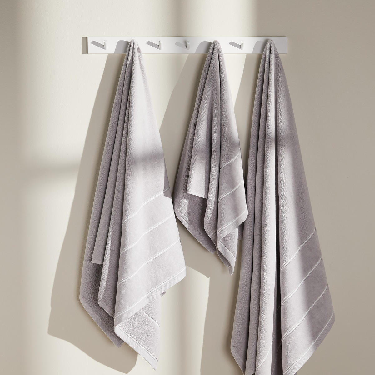 BADETUCH Velly - Hellgrau, Textil (70/130cm) - home&you