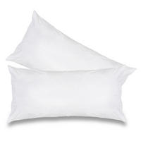 KOPFKISSEN 2er Set 100% Federn 40/80 cm Bezug aus 100% Baumwolle - Weiß, Textil (80/40cm) - wometo