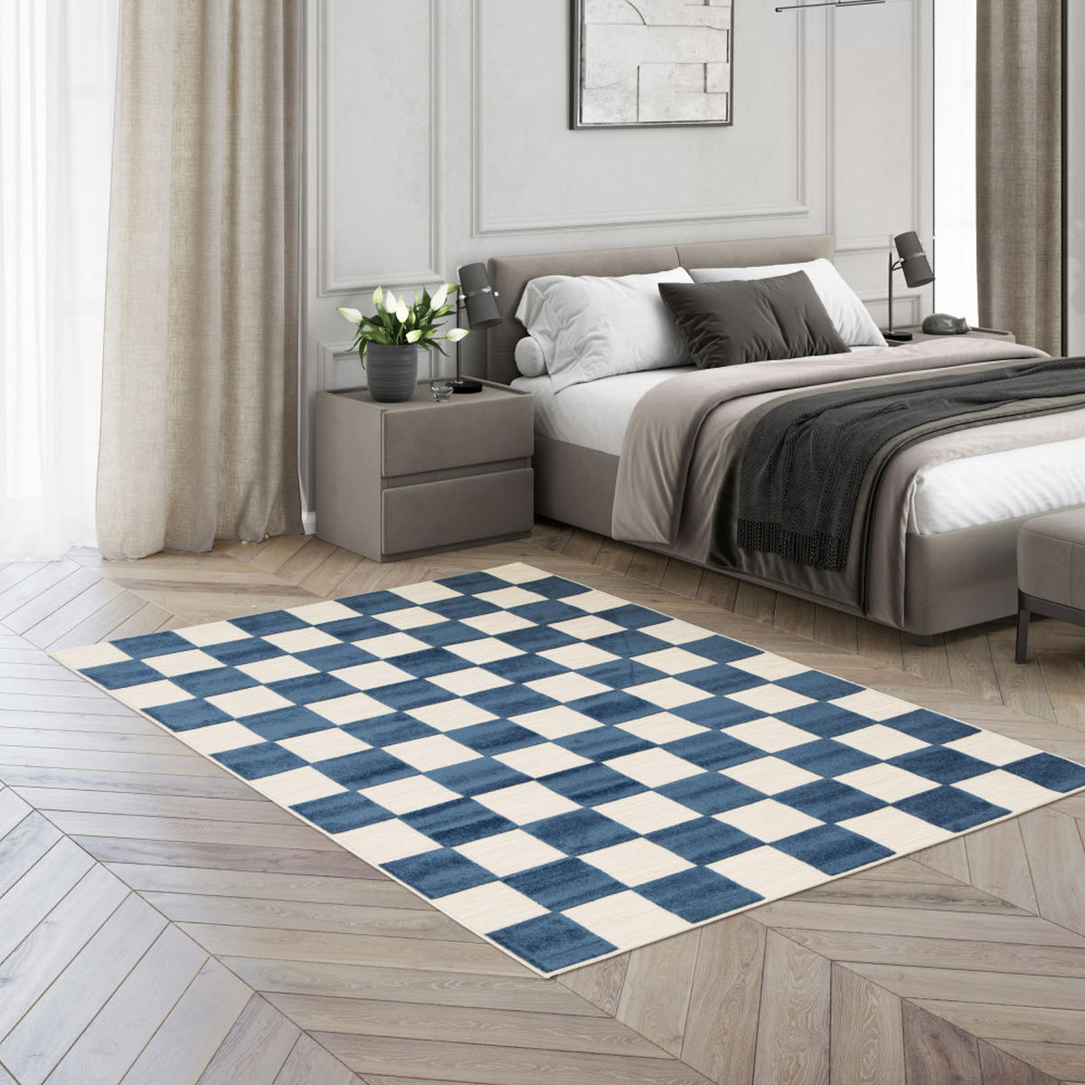 TEPPICH - Blau - Blau, Kunststoff (160/230cm) - Drawer