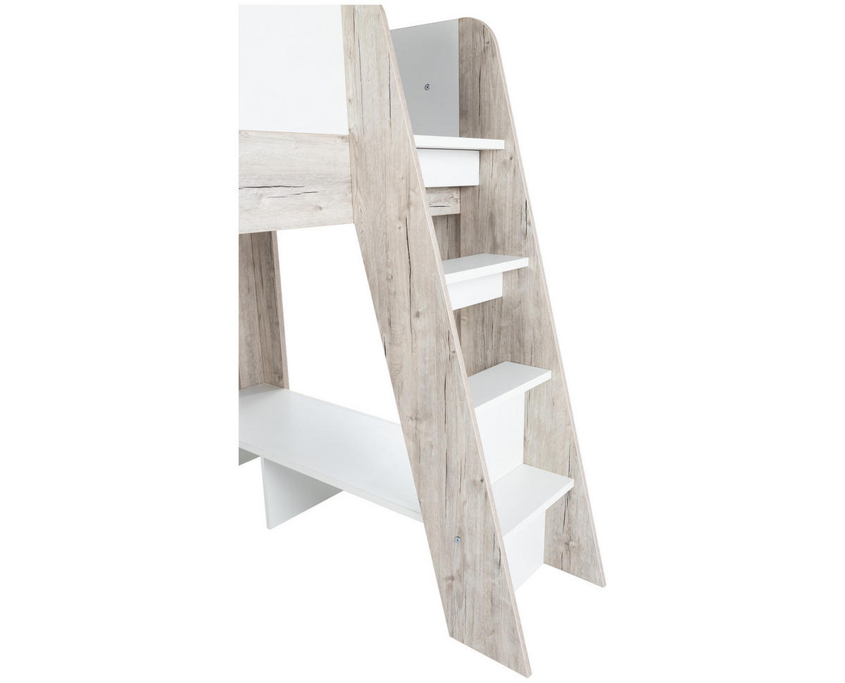 HOCHBETT Bente 90 x 200 cm - Eichefarben/Weiß, Holzwerkstoff (90/200cm) - arthur berndt