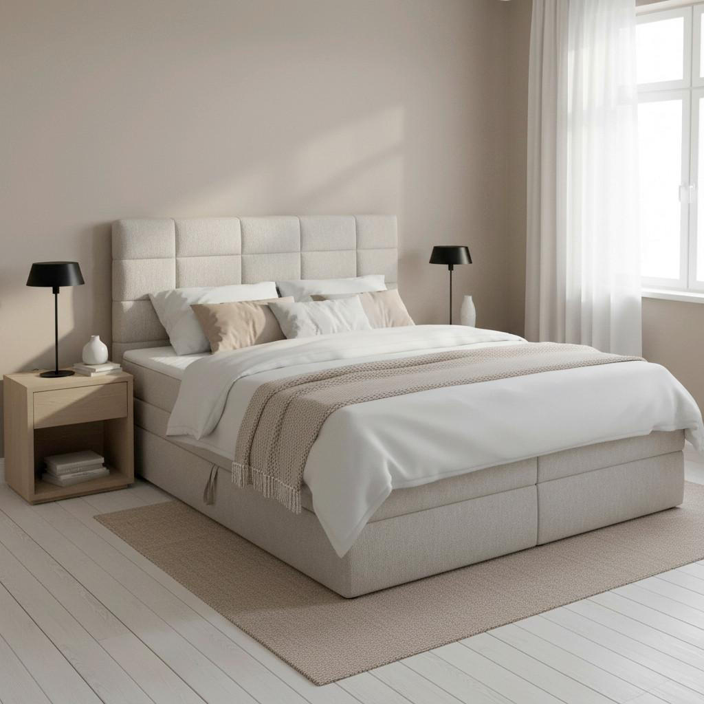 Bessagi Home Boxspringbett Grau