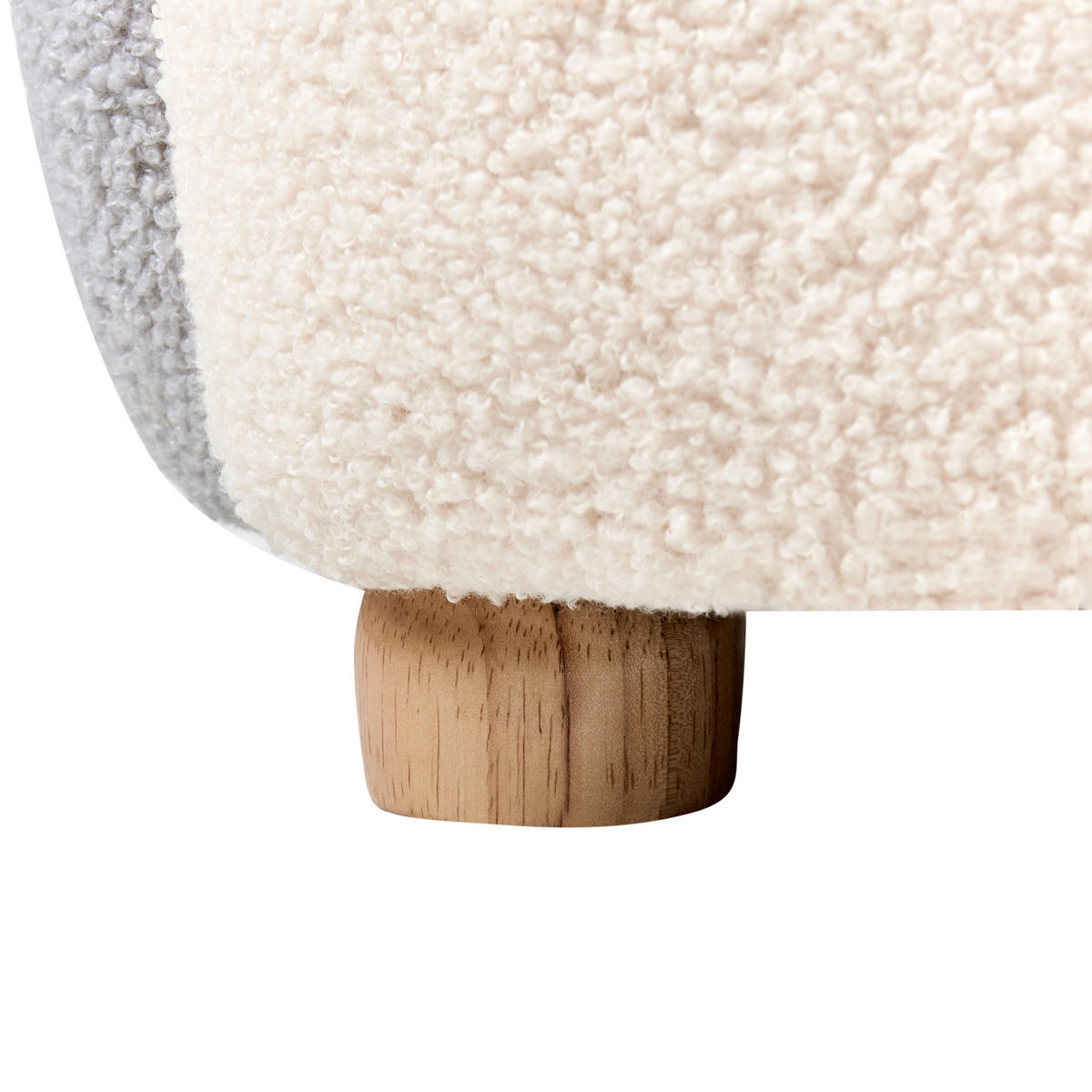 KINDERSESSEL Grau Fyn - Creme/Braun, Textil (50/60/55cm) - Beliani