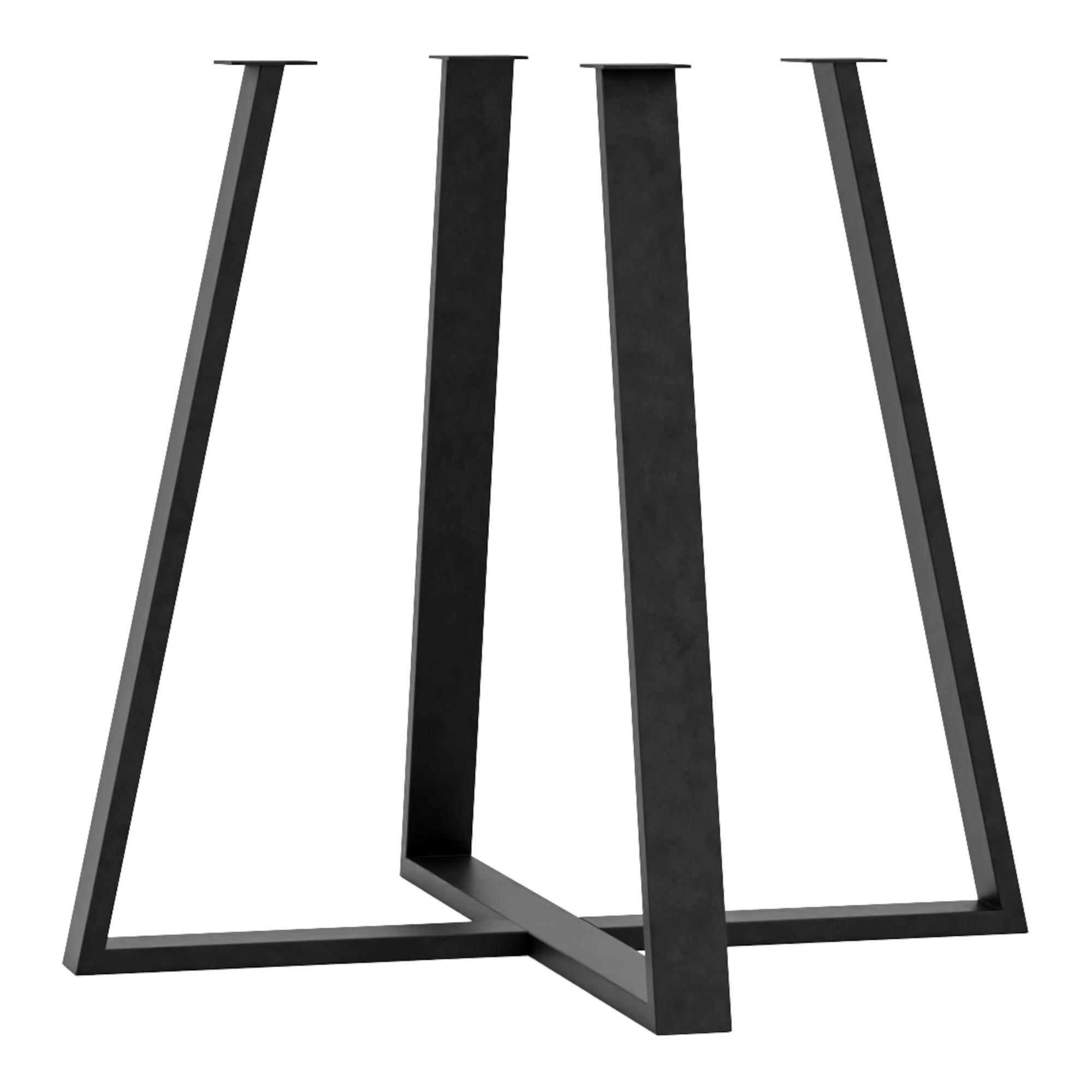 TISCHGESTELL Kemijärvi - Schwarz, Metall (80/72/80cm) - [en.casa]