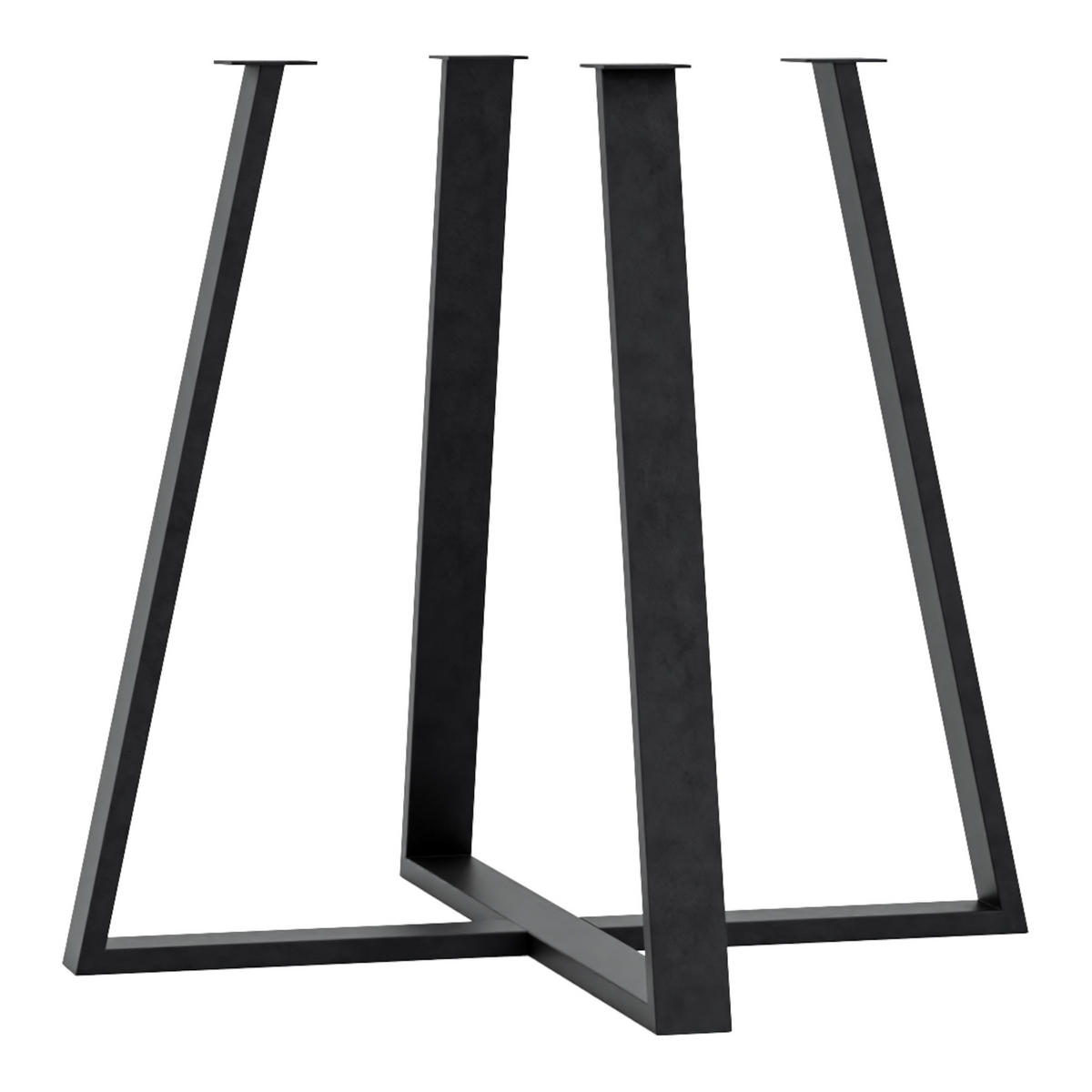 TISCHGESTELL Kemijärvi - Schwarz, Metall (80/72/80cm) - [en.casa]