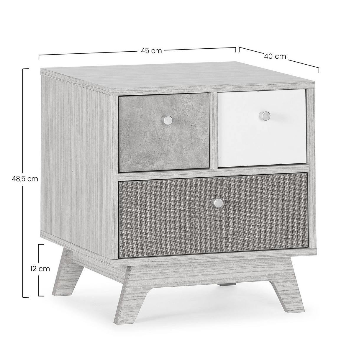 NACHTTISCH Maia - Multicolor, Holzwerkstoff (45/48/40cm) - VS Venta-stock