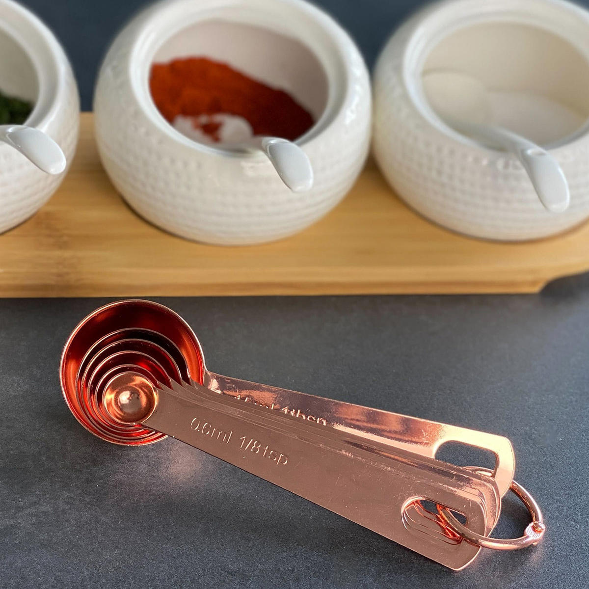 MESSLÖFFEL SET (6-tlg.) - Roségold, Metall (0.015L) - Intirilife