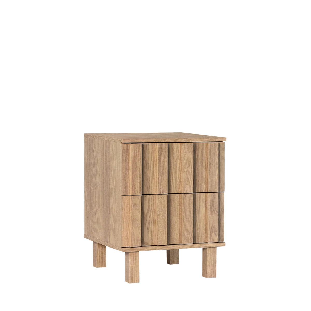 NACHTTISCH 2 SCHUBLADEN Otto Natürlich 42 cm x 54 cm - Naturfarben, Holzwerkstoff (42/54/40cm)