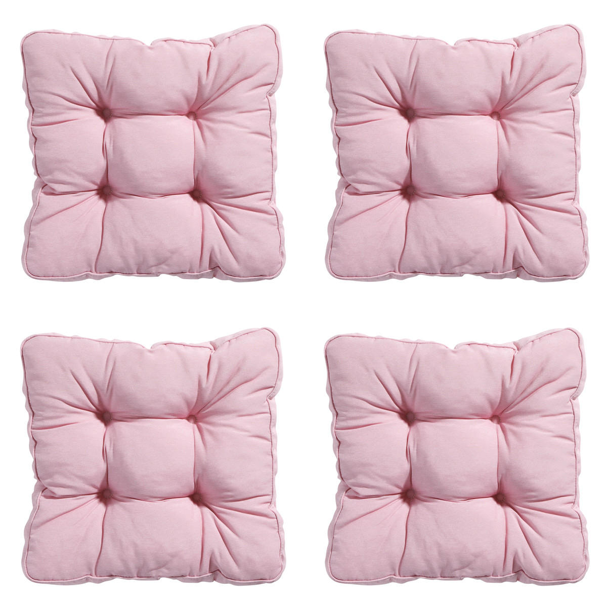 SITZKISSEN Panama 47/47 cm 4er-Set - Pink, Textil (47/8/47cm) - Madison